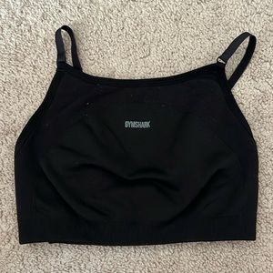 Gymshark black high neck sports bra🖤 size:Small